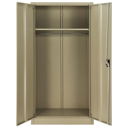 Global Industrial Wardrobe Storage Cabinet, 72 in H, 36 in W, Tan 270031TN